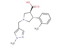 (3S*,4R*)-4-(2-methylphenyl)-1-[(1-methyl-1H-pyrazol-4-yl)methyl]pyrrolidine-3-carboxylic acid