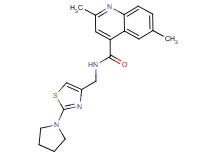 2,6-dimethyl-N-{[2-(1-pyrrolidinyl)-1,3-thiazol-4-yl]methyl}-4-quinolinecarboxamide