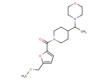 4-[1-(1-{5-[(methylthio)methyl]-2-furoyl}-4-piperidinyl)ethyl]morpholine