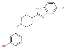 3-{[4-(5-fluoro-1H-benzimidazol-2-yl)-1-piperidinyl]methyl}phenol