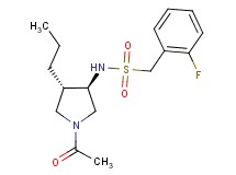 N-[(3R*,4S*)-1-acetyl-4-propyl-3-pyrrolidinyl]-1-(2-fluorophenyl)methanesulfonamide
