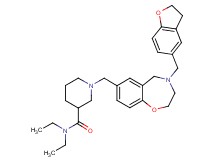1-{[4-(2,3-dihydro-1-benzofuran-5-ylmethyl)-2,3,4,5-tetrahydro-1,4-benzoxazepin-7-yl]methyl}-N,N-diethyl-3-piperidinecarboxamide