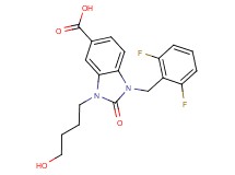 1-(2,6-difluorobenzyl)-3-(4-hydroxybutyl)-2-oxo-2,3-dihydro-1H-benzimidazole-5-carboxylic acid