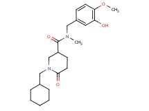 1-(cyclohexylmethyl)-N-(3-hydroxy-4-methoxybenzyl)-N-methyl-6-oxo-3-piperidinecarboxamide