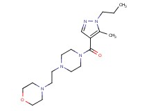 4-(2-{4-[(5-methyl-1-propyl-1H-pyrazol-4-yl)carbonyl]-1-piperazinyl}ethyl)morpholine