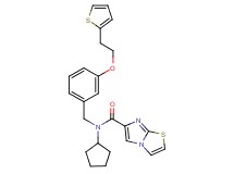 N-cyclopentyl-N-{3-[2-(2-thienyl)ethoxy]benzyl}imidazo[2,1-b][1,3]thiazole-6-carboxamide
