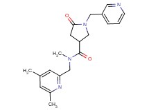 N-[(4,6-dimethyl-2-pyridinyl)methyl]-N-methyl-5-oxo-1-(3-pyridinylmethyl)-3-pyrrolidinecarboxamide