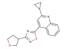 2-cyclopropyl-4-[3-(tetrahydrofuran-3-yl)-1,2,4-oxadiazol-5-yl]quinoline