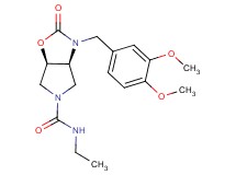 (3aS*,6aR*)-3-(3,4-dimethoxybenzyl)-N-ethyl-2-oxohexahydro-5H-pyrrolo[3,4-d][1,3]oxazole-5-carboxamide
