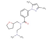N-[2-(dimethylamino)ethyl]-3-(3,5-dimethyl-1H-pyrazol-1-yl)-N-(tetrahydrofuran-2-ylmethyl)benzamide