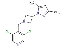 3,5-dichloro-4-{[3-(3,5-dimethyl-1H-pyrazol-1-yl)azetidin-1-yl]methyl}pyridine