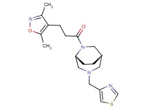 (1S*,5R*)-6-[3-(3,5-dimethyl-4-isoxazolyl)propanoyl]-3-(1,3-thiazol-4-ylmethyl)-3,6-diazabicyclo[3.2.2]nonane