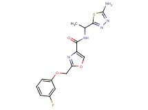 N-[1-(5-amino-1,3,4-thiadiazol-2-yl)ethyl]-2-[(3-fluorophenoxy)methyl]-1,3-oxazole-4-carboxamide