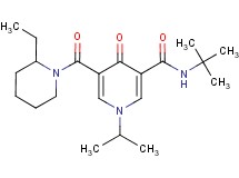 N-(tert-butyl)-5-[(2-ethyl-1-piperidinyl)carbonyl]-1-isopropyl-4-oxo-1,4-dihydro-3-pyridinecarboxamide