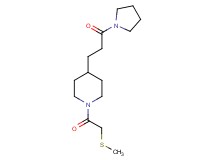1-[(methylthio)acetyl]-4-[3-oxo-3-(1-pyrrolidinyl)propyl]piperidine