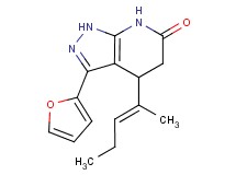 3-(2-furyl)-4-[(1E)-1-methylbut-1-en-1-yl]-1,4,5,7-tetrahydro-6H-pyrazolo[3,4-b]pyridin-6-one