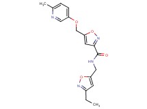 N-[(3-ethyl-5-isoxazolyl)methyl]-5-{[(6-methyl-3-pyridinyl)oxy]methyl}-3-isoxazolecarboxamide