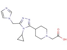 {4-[4-cyclopropyl-5-(1H-imidazol-1-ylmethyl)-4H-1,2,4-triazol-3-yl]piperidin-1-yl}acetic acid