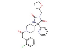 5-{1-[(2-chlorophenyl)acetyl]-4-piperidinyl}-5-(2-pyridinyl)-3-(tetrahydro-2-furanylmethyl)-2,4-imidazolidinedione