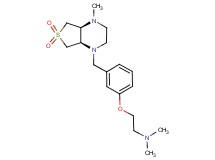 N,N-dimethyl-2-(3-{[(4aS*,7aR*)-4-methyl-6,6-dioxidohexahydrothieno[3,4-b]pyrazin-1(2H)-yl]methyl}phenoxy)ethanamine