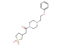 1-[(1,1-dioxidotetrahydro-3-thienyl)acetyl]-4-(2-phenoxyethyl)piperazine