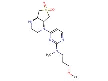 4-[(4aR*,7aS*)-6,6-dioxidohexahydrothieno[3,4-b]pyrazin-1(2H)-yl]-N-(3-methoxypropyl)-N-methylpyrimidin-2-amine