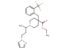 ethyl 1-[1-methyl-3-(1H-pyrazol-1-yl)propyl]-4-[2-(trifluoromethyl)benzyl]-4-piperidinecarboxylate