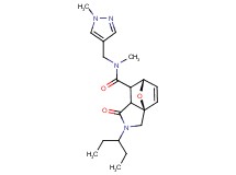 (3aR*,6S*)-2-(1-ethylpropyl)-N-methyl-N-[(1-methyl-1H-pyrazol-4-yl)methyl]-1-oxo-1,2,3,6,7,7a-hexahydro-3a,6-epoxyisoindole-7-carboxamide