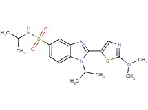 2-[2-(dimethylamino)-1,3-thiazol-5-yl]-N,1-diisopropyl-1H-benzimidazole-5-sulfonamide