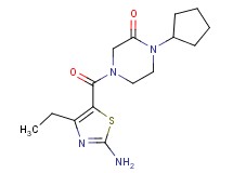4-[(2-amino-4-ethyl-1,3-thiazol-5-yl)carbonyl]-1-cyclopentylpiperazin-2-one