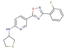 5-[3-(2-fluorophenyl)-1,2,4-oxadiazol-5-yl]-N-(tetrahydro-3-thienyl)-2-pyridinamine