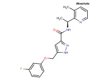 5-[(3-fluorophenoxy)methyl]-N-[(1S)-1-(3-methylpyridin-2-yl)ethyl]-1H-pyrazole-3-carboxamide