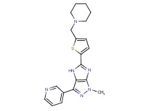 1-methyl-5-[5-(1-piperidinylmethyl)-2-thienyl]-3-(3-pyridinyl)-1,4-dihydroimidazo[4,5-c]pyrazole
