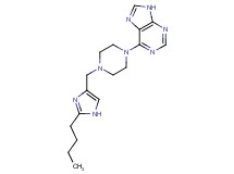 6-{4-[(2-butyl-1H-imidazol-4-yl)methyl]piperazin-1-yl}-9H-purine