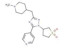4-{1-(1,1-dioxidotetrahydro-3-thienyl)-3-[(1-methylpiperidin-4-yl)methyl]-1H-1,2,4-triazol-5-yl}pyridine