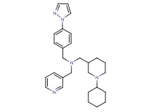 1-(1-cyclohexyl-3-piperidinyl)-N-[4-(1H-pyrazol-1-yl)benzyl]-N-(3-pyridinylmethyl)methanamine