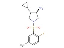 (3R*,4S*)-4-cyclopropyl-1-[(2-fluoro-5-methylphenyl)sulfonyl]-3-pyrrolidinamine