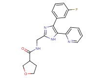 N-{[4-(3-fluorophenyl)-5-pyridin-2-yl-1H-imidazol-2-yl]methyl}tetrahydrofuran-3-carboxamide
