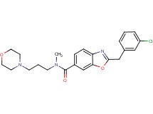 2-(3-chlorobenzyl)-N-methyl-N-[3-(4-morpholinyl)propyl]-1,3-benzoxazole-6-carboxamide