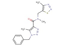 1-benzyl-N,5-dimethyl-N-[(4-methyl-1,2,3-thiadiazol-5-yl)methyl]-1H-1,2,3-triazole-4-carboxamide