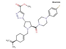 methyl 1-((3R,5S)-5-{[4-(4-fluorophenyl)-1-piperazinyl]carbonyl}-1-{[(4S)-4-isopropenyl-1-cyclohexen-1-yl]methyl}-3-pyrrolidinyl)-1H-1,2,3-triazole-4-carboxylate