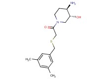 (3R*,4R*)-4-amino-1-{[(3,5-dimethylbenzyl)thio]acetyl}piperidin-3-ol