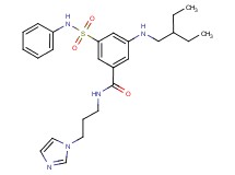 3-(anilinosulfonyl)-5-[(2-ethylbutyl)amino]-N-[3-(1H-imidazol-1-yl)propyl]benzamide