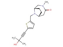 (1S*,6R*)-9-{[5-(3-hydroxy-3-methylbut-1-yn-1-yl)-2-thienyl]methyl}-3-methyl-3,9-diazabicyclo[4.2.1]nonan-4-one