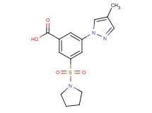 3-(4-methyl-1H-pyrazol-1-yl)-5-(pyrrolidin-1-ylsulfonyl)benzoic acid