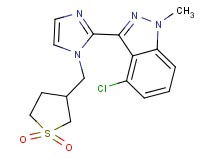 4-chloro-3-{1-[(1,1-dioxidotetrahydro-3-thienyl)methyl]-1H-imidazol-2-yl}-1-methyl-1H-indazole