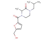 4-[5-(hydroxymethyl)-2-furoyl]-1-isobutyl-3-methyl-2-piperazinone