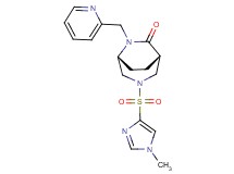 (1S*,5R*)-3-[(1-methyl-1H-imidazol-4-yl)sulfonyl]-6-(pyridin-2-ylmethyl)-3,6-diazabicyclo[3.2.2]nonan-7-one