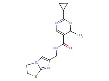 2-cyclopropyl-N-(2,3-dihydroimidazo[2,1-b][1,3]thiazol-6-ylmethyl)-4-methylpyrimidine-5-carboxamide
