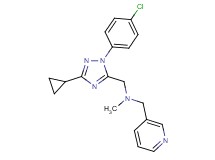 1-[1-(4-chlorophenyl)-3-cyclopropyl-1H-1,2,4-triazol-5-yl]-N-methyl-N-(pyridin-3-ylmethyl)methanamine